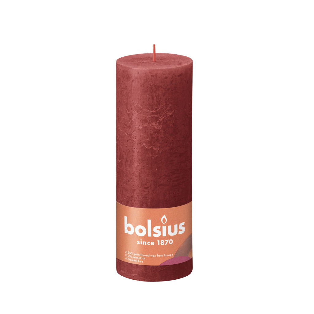 Bolsius Candle 19x6.8 cm Red