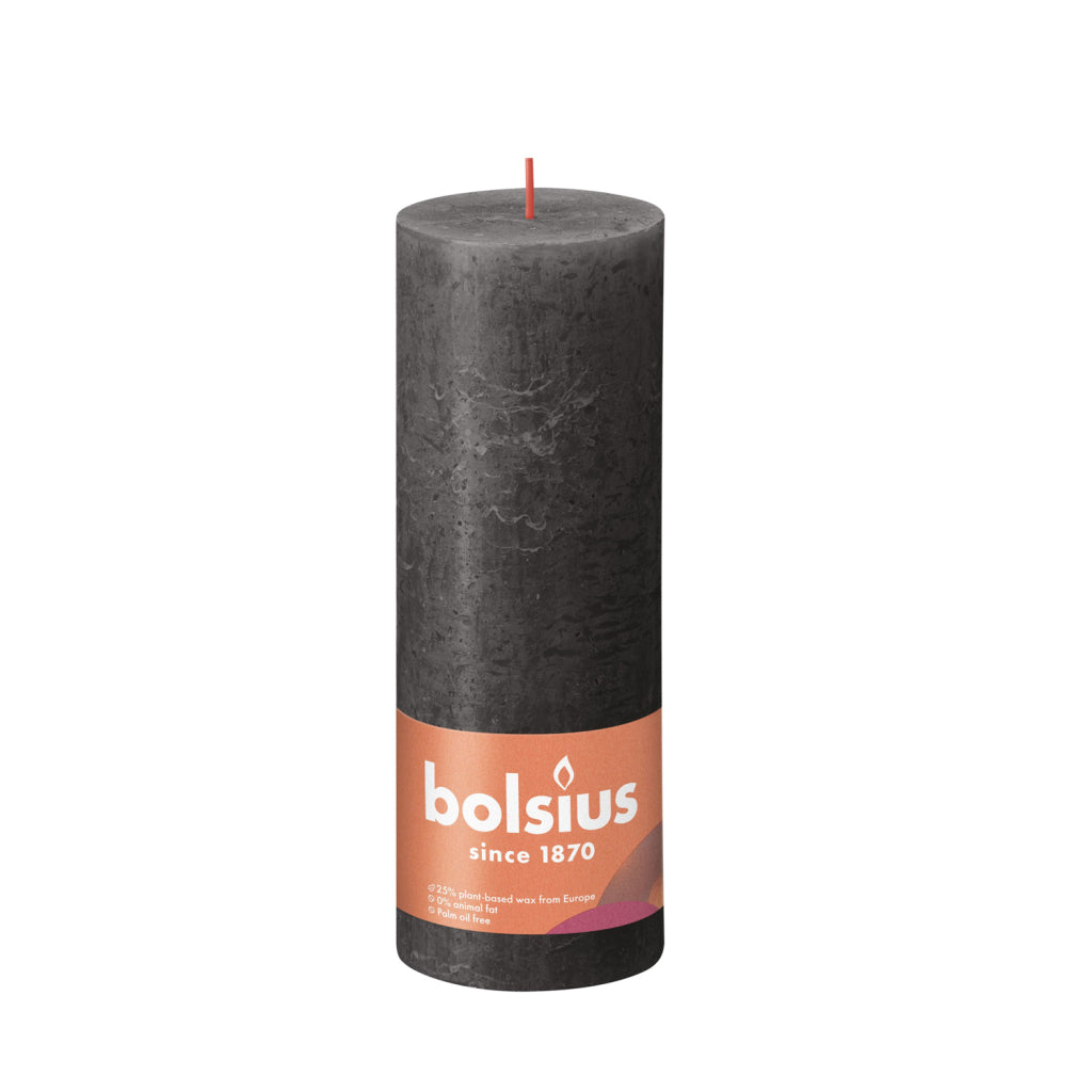 Bolsius Candle 19x6.8 cm Grey
