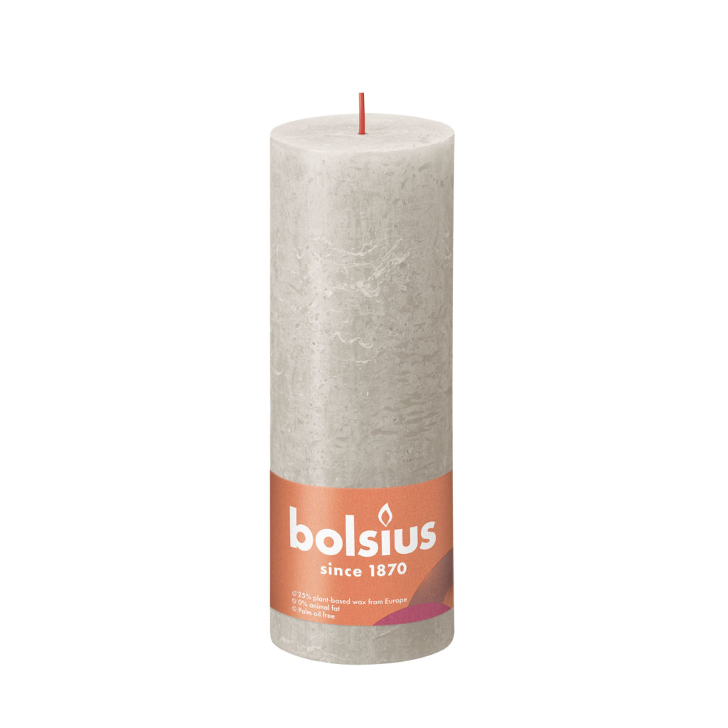 Bolsius Candle 19x6.8 cm Sand Grey