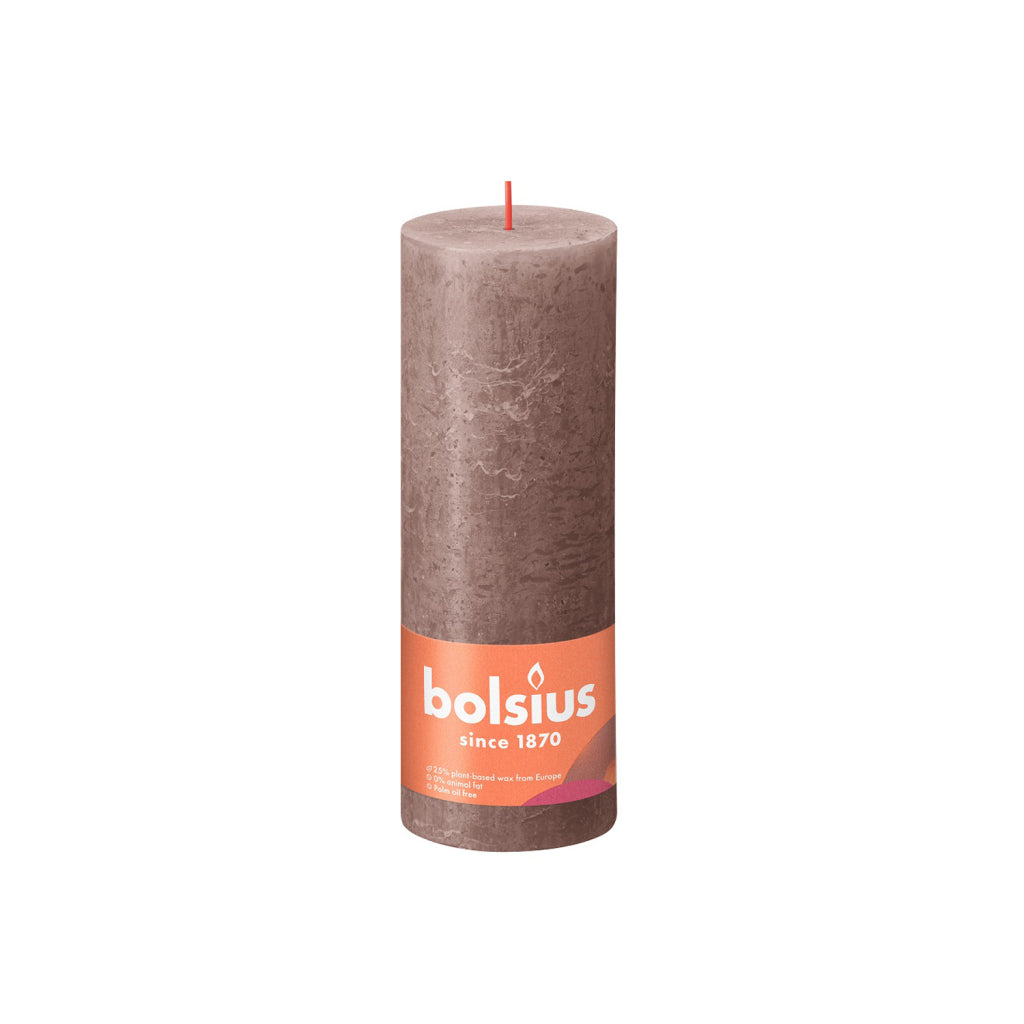 Bolsius Candle 19x6.8 cm Taupe