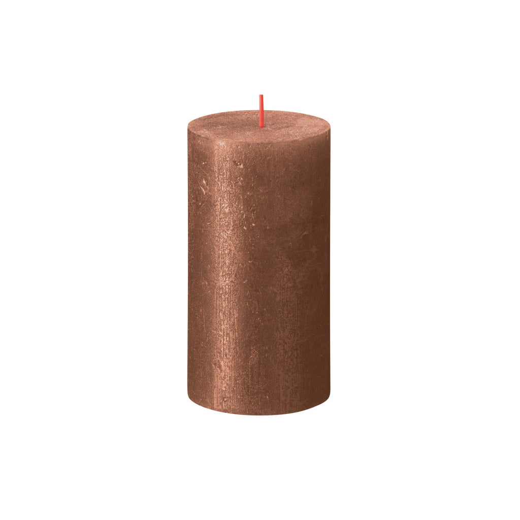 Bolsius Shimmer Pillar Candle Copper 13x6.8 cm