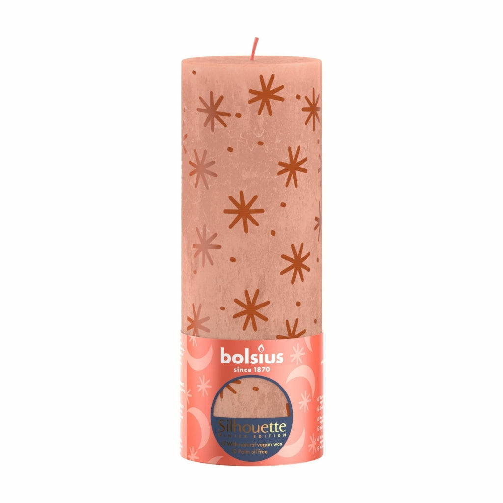 Bolsius Pillar Candle Creamy Caramel + Print 19x6.8 cm