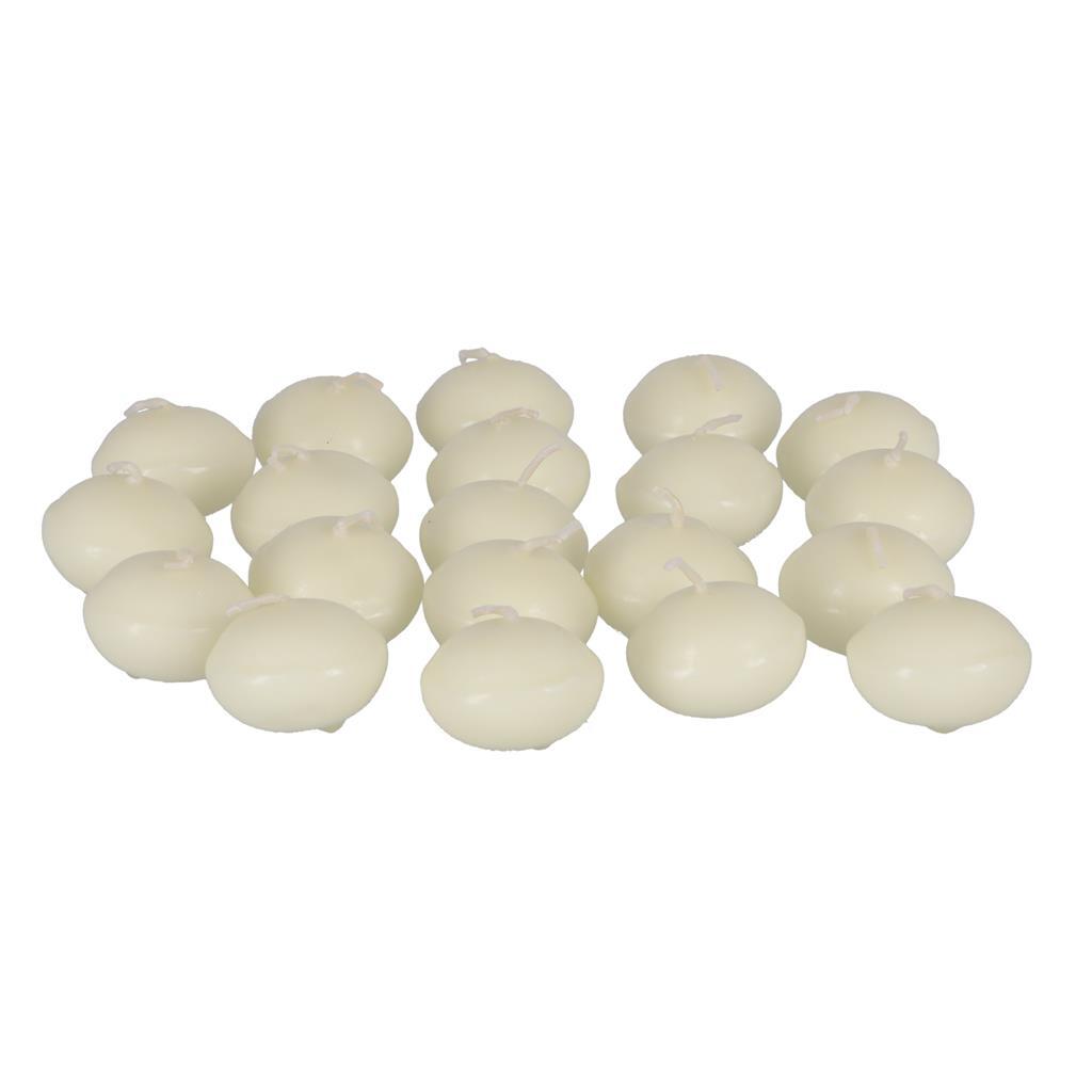 Bolsius Floating Candles 20 Pieces White