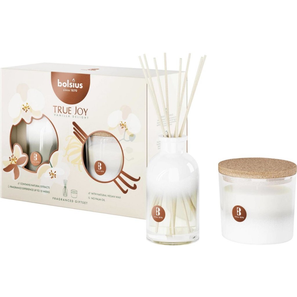 Bolsius Gift Set True Joy Vanilla 2-piece