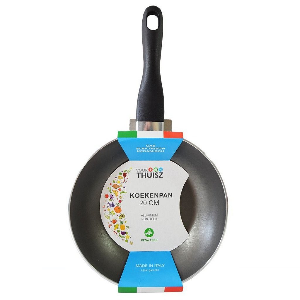 For Thuisz Lugano Frying Pan 20 cm - Non-Stick Coating, Ergonomic Handle, Dishwasher Safe