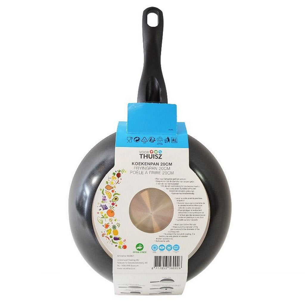 For Thuisz Lugano Frying Pan 20 cm - Non-Stick Coating, Ergonomic Handle, Dishwasher Safe
