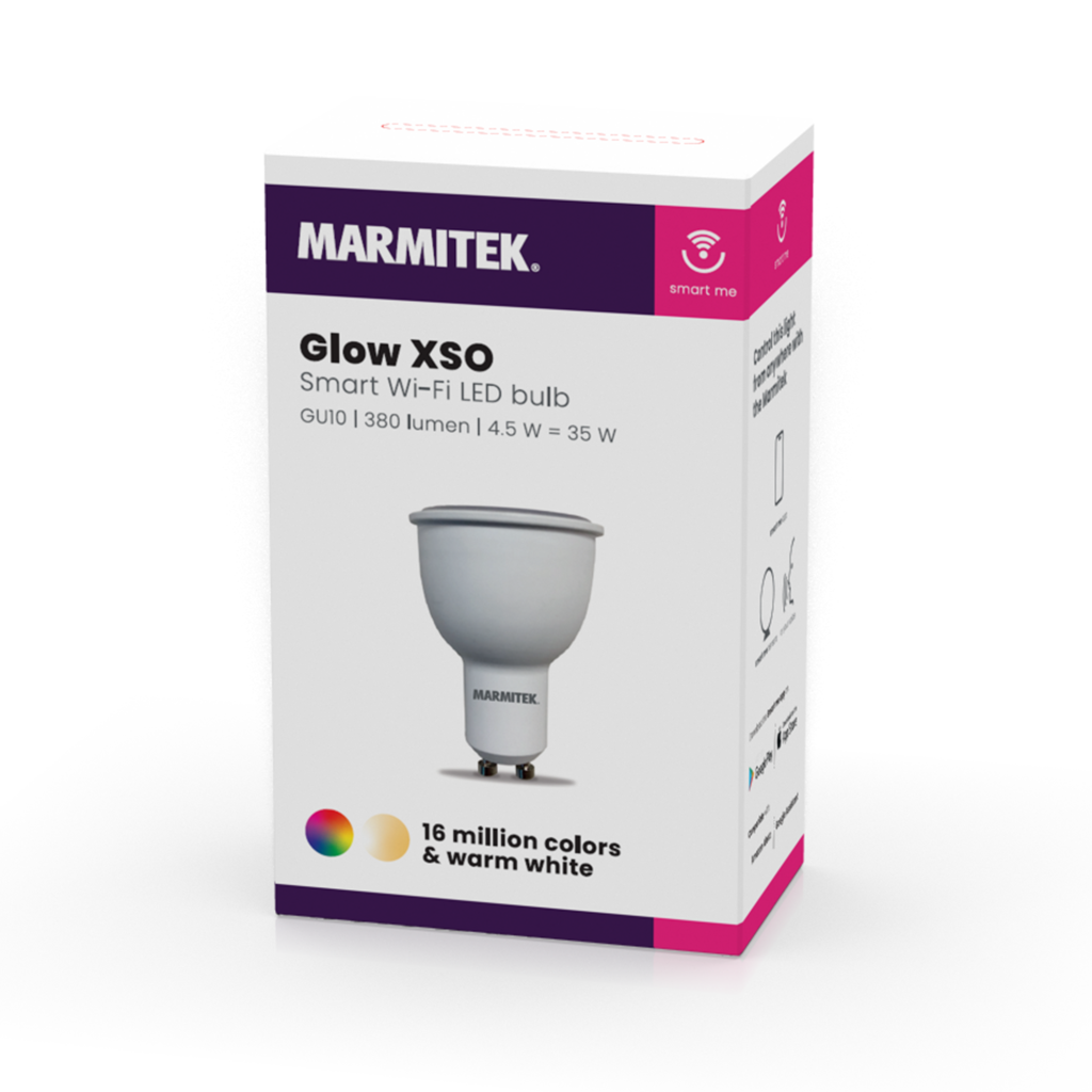 Marmitek Smart WiFi LED Color 4.5W GU10 - Glow XSO Smart Lamp