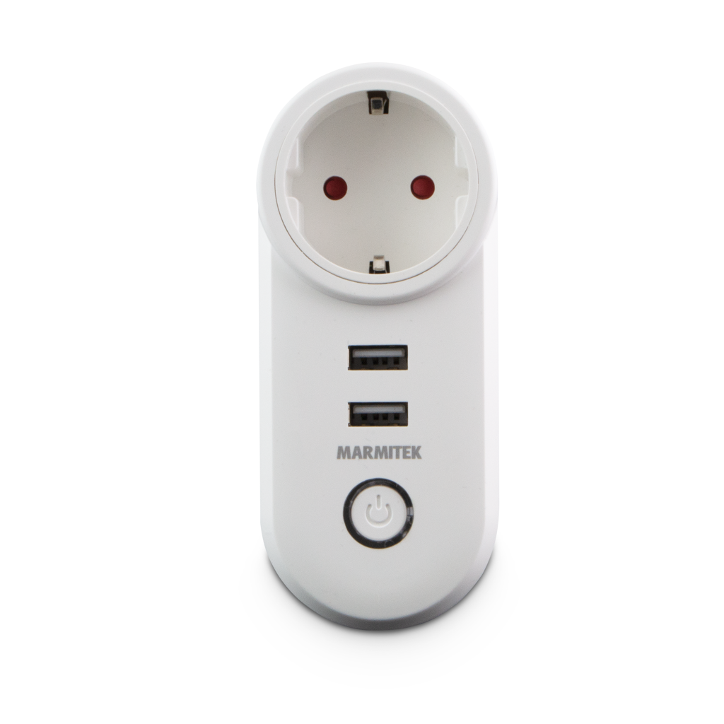 Marmitek Smart Wi-Fi Plug 15A with 2 USB Ports 2usb
