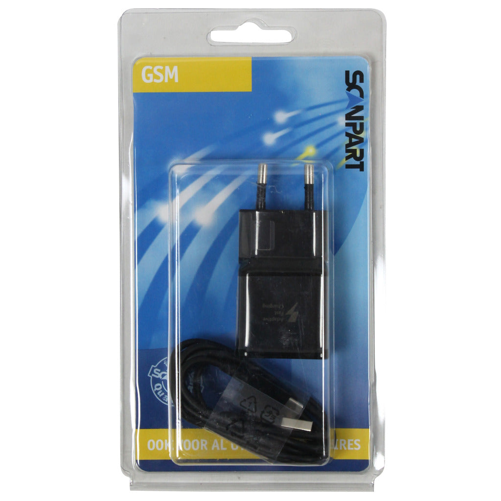 Scanpart Sam.snellade USB-C 2A Black Original - Fast Charging