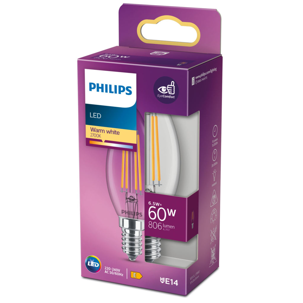 Philips Led Classic 60w E14 Ww B35 Cl Nd Srt4 Verlichting