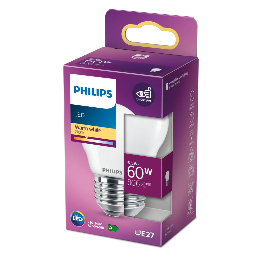 Philips LED Lamp 60W E27 Warm White