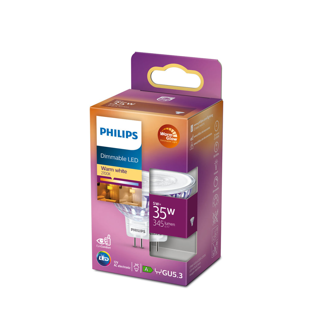 Philips Dimmable LED Spot 5W GU5.3 Warm White