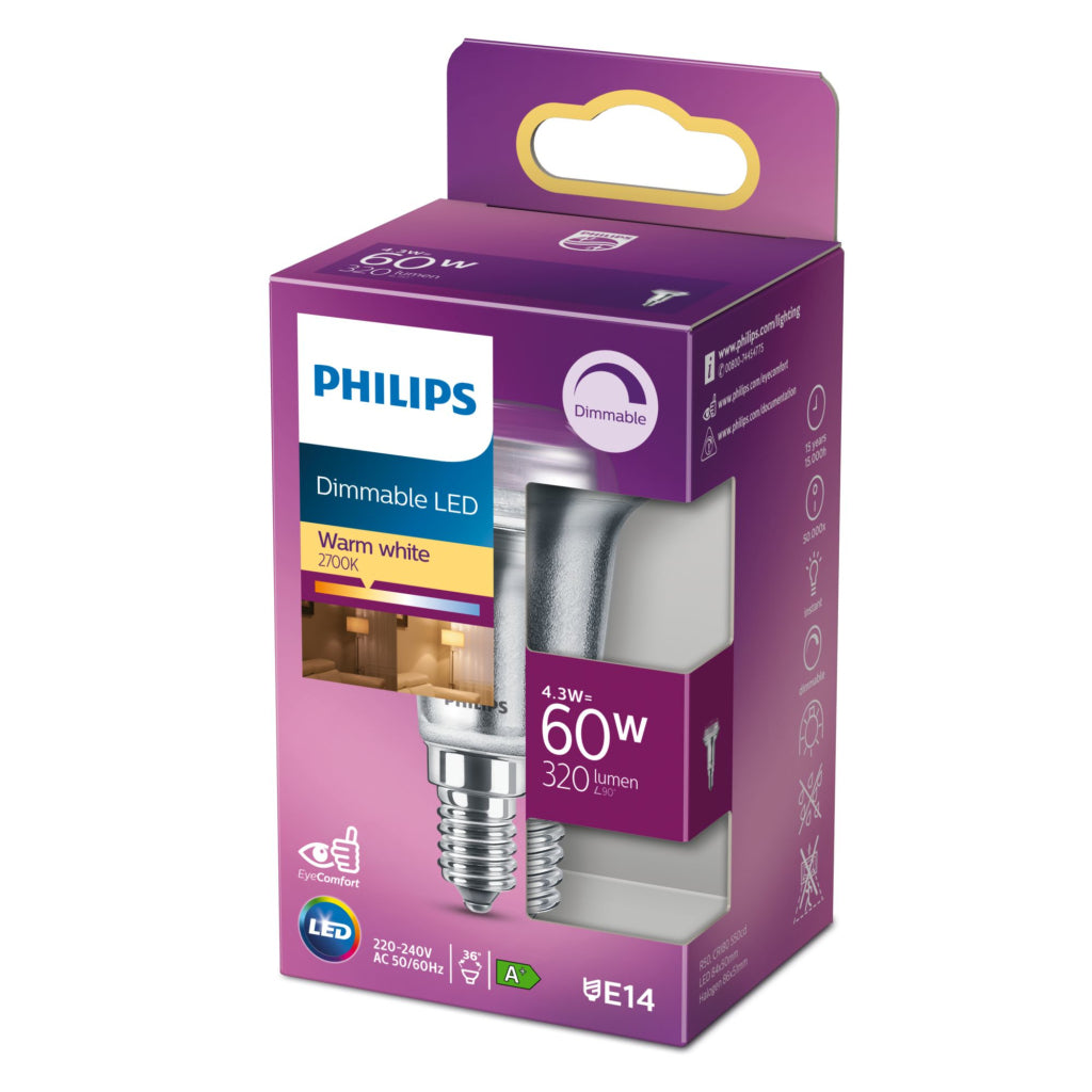 Philips Dimmable LED Reflector Lamp 60W E14 Warm White