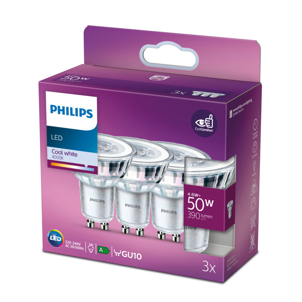 Philips LED Bulb 50W GU10 36° Cool White 36d