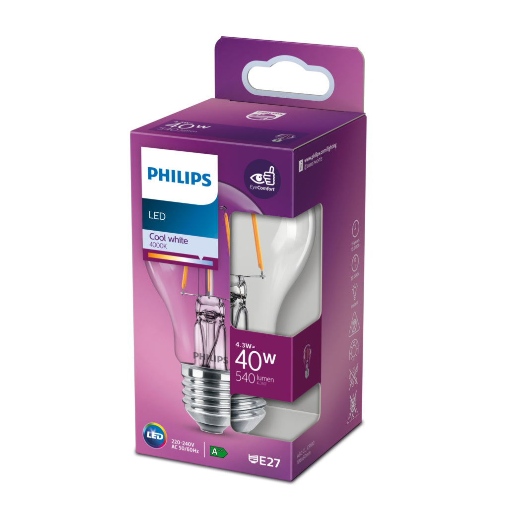 Philips LED Classic A60 40W E27 - Warm White Light