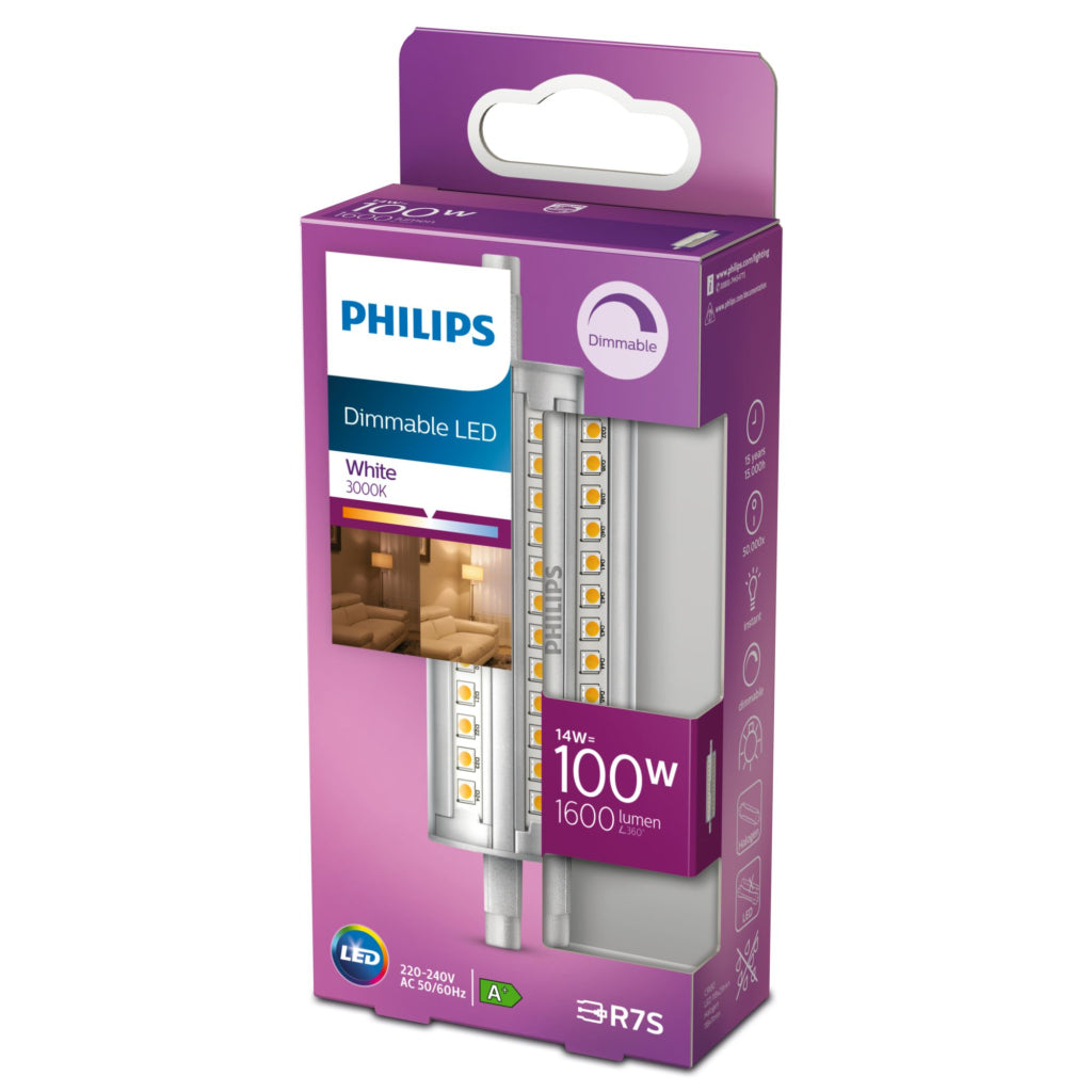 Philips Dimmable LED R7S White 14W 100W