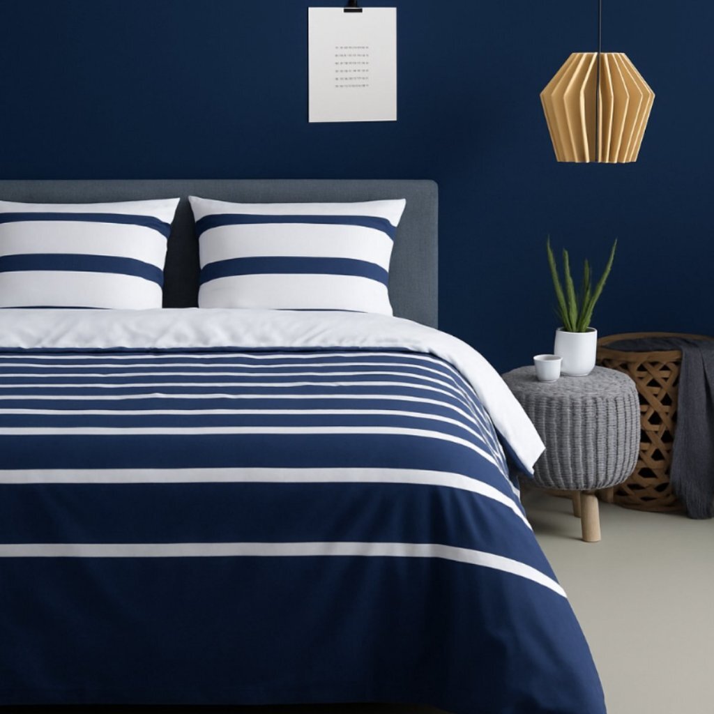 Ten Cate Duvet Cover Celia Summer 140x200-220 cm Cotton - White/Royal Blue