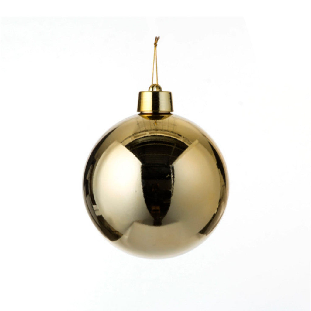 House of Seasons Christmas Bauble Plastic 20 cm Gold D20cm