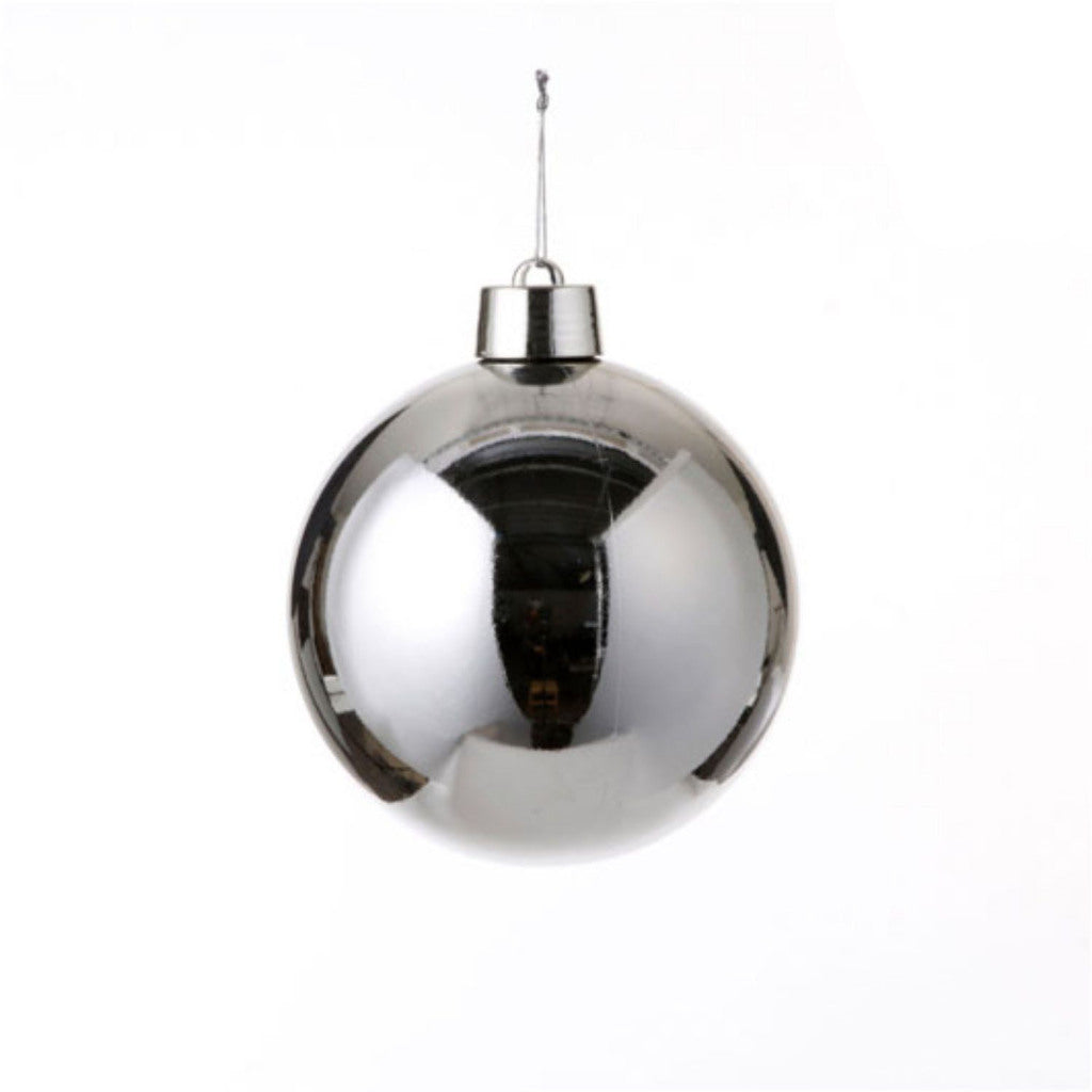 House of Seasons Christmas Bauble Plastic 20 cm Silver D20