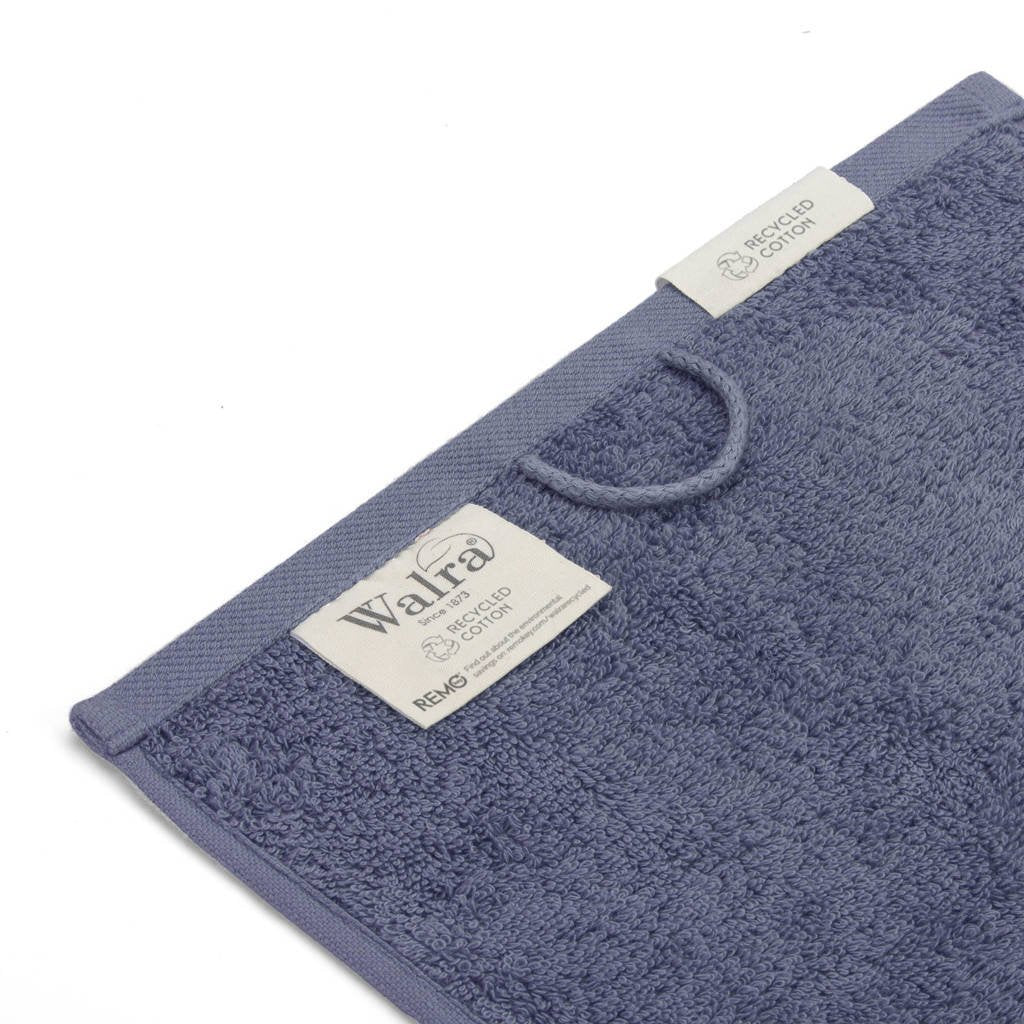 Walra Guest Towel 30x50 cm 2 Pieces Recycled Cotton/Blue