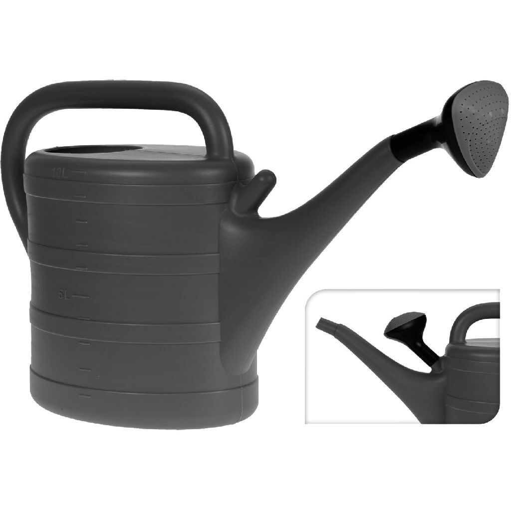 Watering Can 10 L - Anthracite, Durable Polypropylene