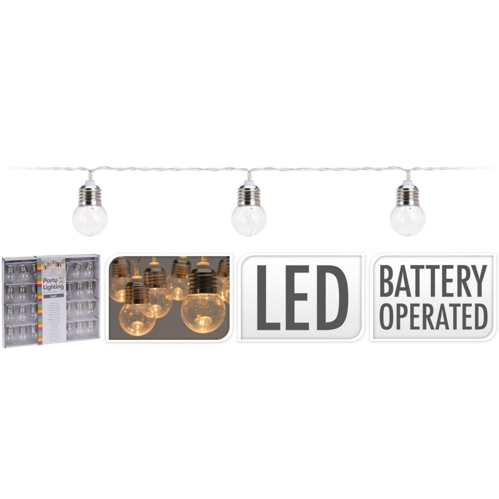 LED String Lights with 30 Warm White Bulbs