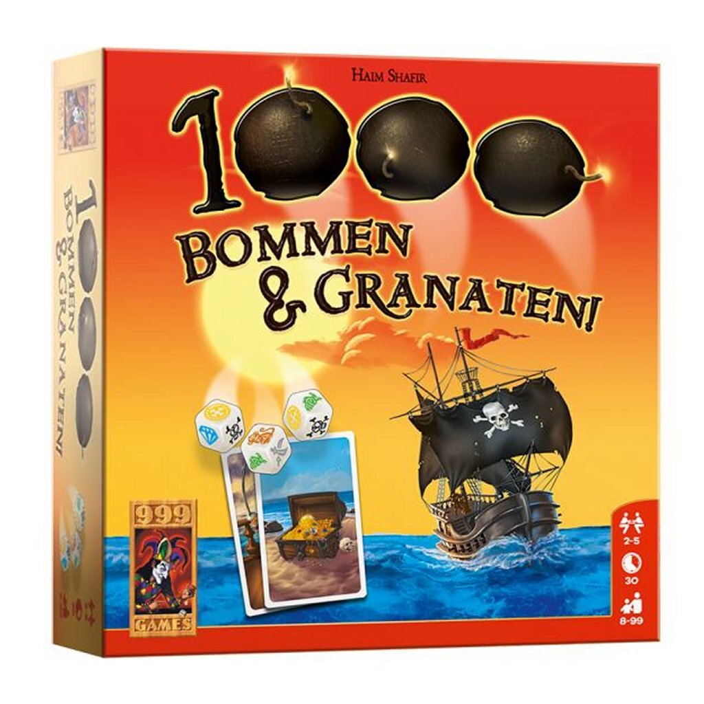 999 Games 1000 Bombs and Grenades! - Dice Game for 2 to 5 Players - Ages 8+