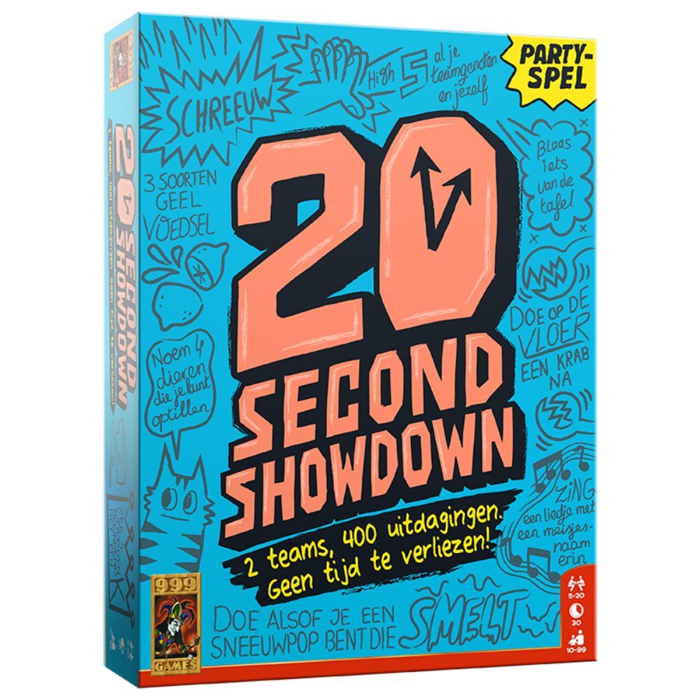 999 Games 20 Second Showdown Party Game for 5-20 Players Ages 10+