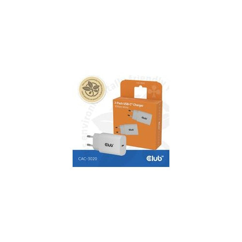 Club 3D Lifestyle Ladegerät USB-C 30Watt 2Stk weiß retail (CAC-3020) afbeelding 1