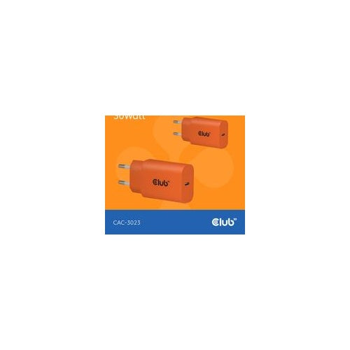 Club 3D Lifestyle Ladegerät USB-C 30Watt 2Stk orange retail (CAC-3023) afbeelding 1