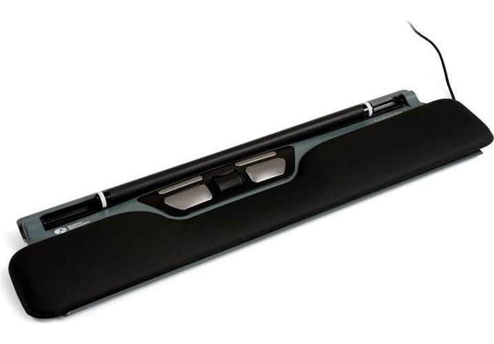 BakkerElkhuizen Bakker Elkhuizen ErgoSlider Plus - Zentrales Zeigegerät - Universal - ergonomisch - rechts- und linkshändig - Laser - 5 Tasten - kabelgebunden - USB - Schwarz, Dunkelgrau, Gelb (BNEESLDG) afbeelding 1