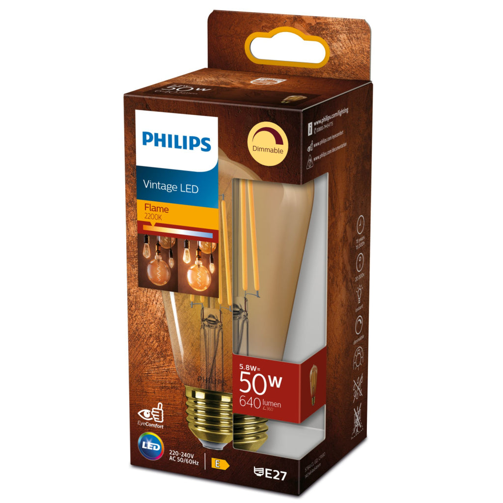 Philips LED Classic ST64 Gold D 50W E27