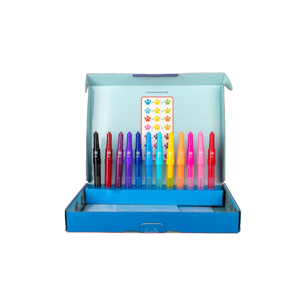 Paw Patrol Spray and Create Spray Pen Set Deluxe - 12 Pens and Stencils