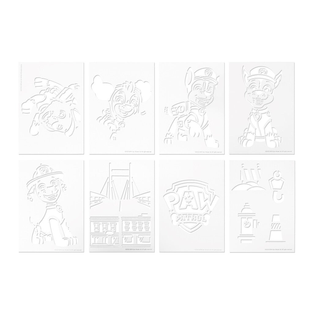 Paw Patrol Spray and Create Spray Pen Set Deluxe - 12 Pens and Stencils