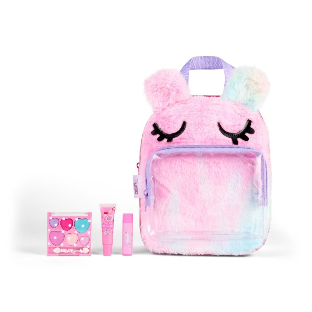 Create It! Make-Up Set with Fluffy Backpack Purple/Pink
