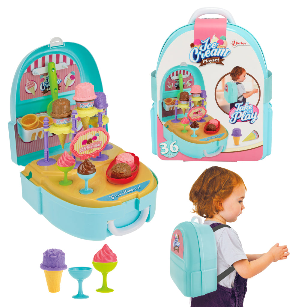 Toi Toys Ice Cream in Backpack Playset
