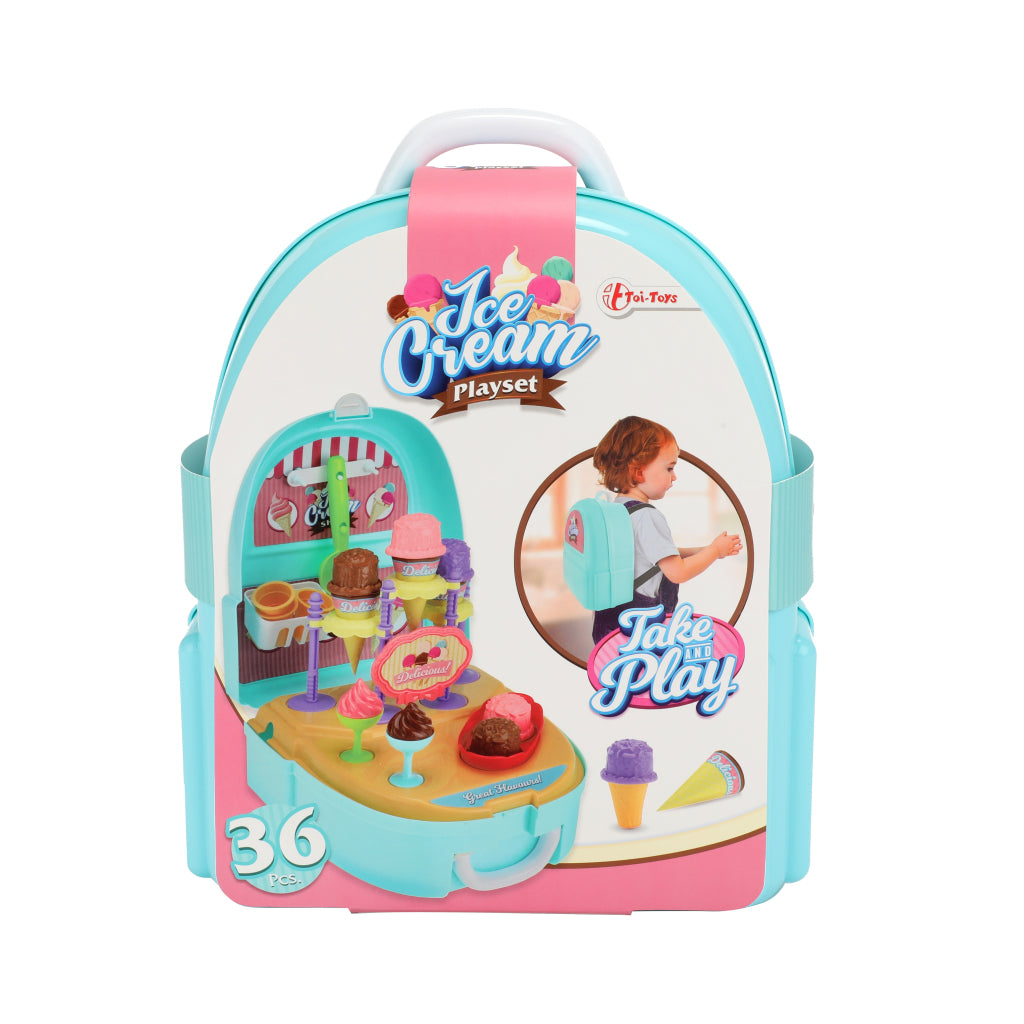 Toi Toys Ice Cream in Backpack Playset