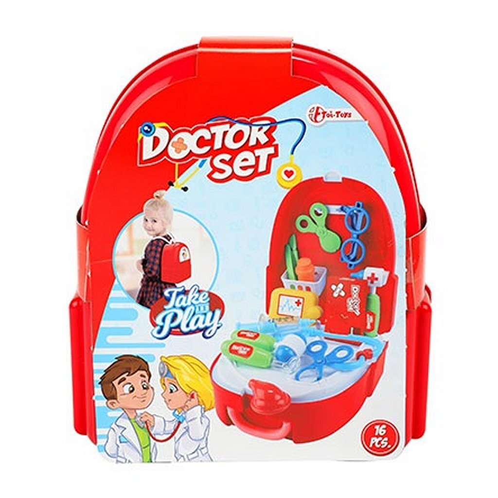 Toi-Toys 20-Piece Doctor Set - Hard Cover Case - For Ages 4+