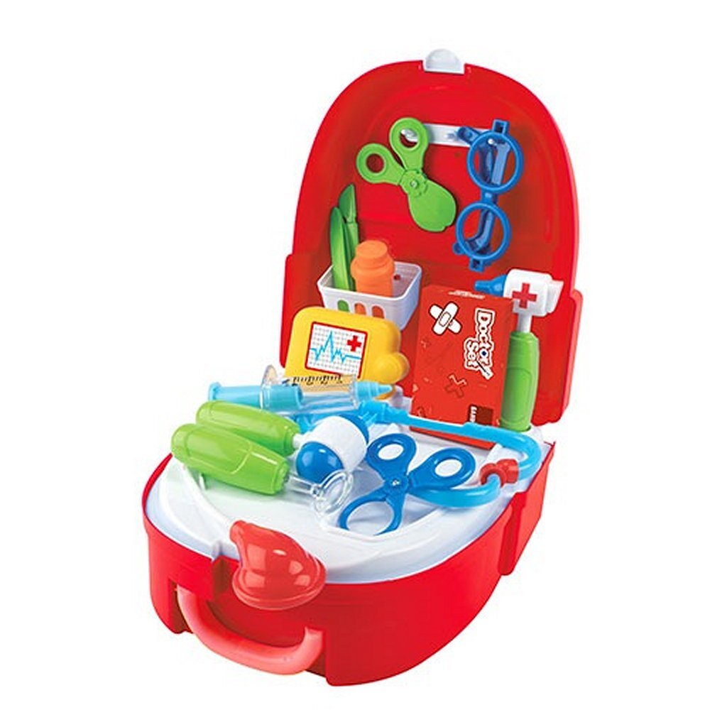 Toi-Toys 20-Piece Doctor Set - Hard Cover Case - For Ages 4+
