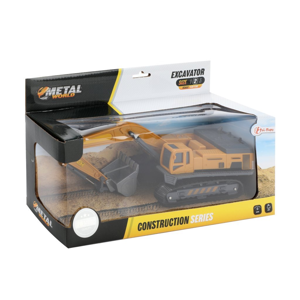 Metal World Tracked Excavator 1:55 Yellow/Black