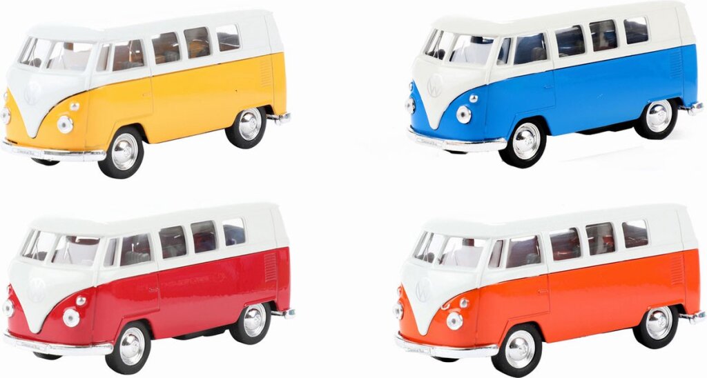 Welly VW Bus (1962) Model, Multi-Colored, Not to Scale