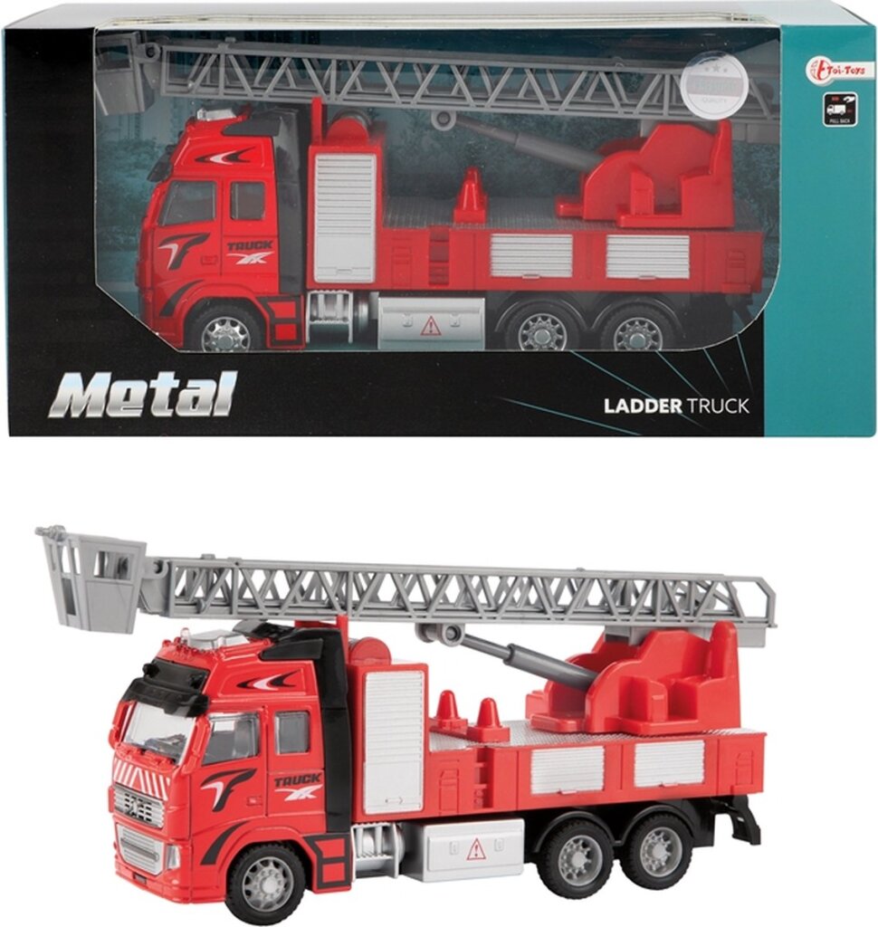 Toi-Toys Metal Fire Truck 1:38 Red 12 CM