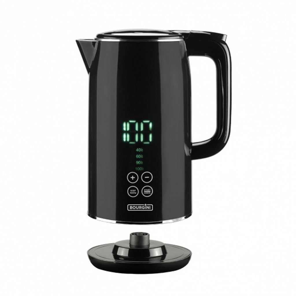 Bourgini Touch Digital Kettle 1.7 L 1800W Black