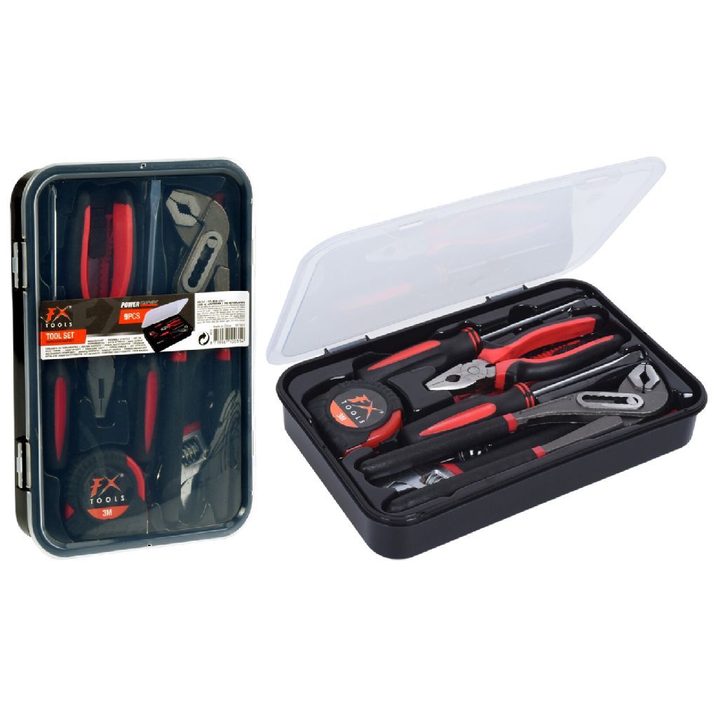 FX Tools 9-piece Tool Set Red/Black