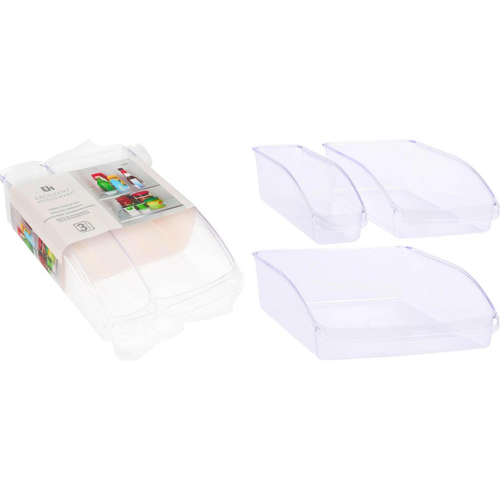 Excellent Houseware Refrigerator Storage Bin Set of 3