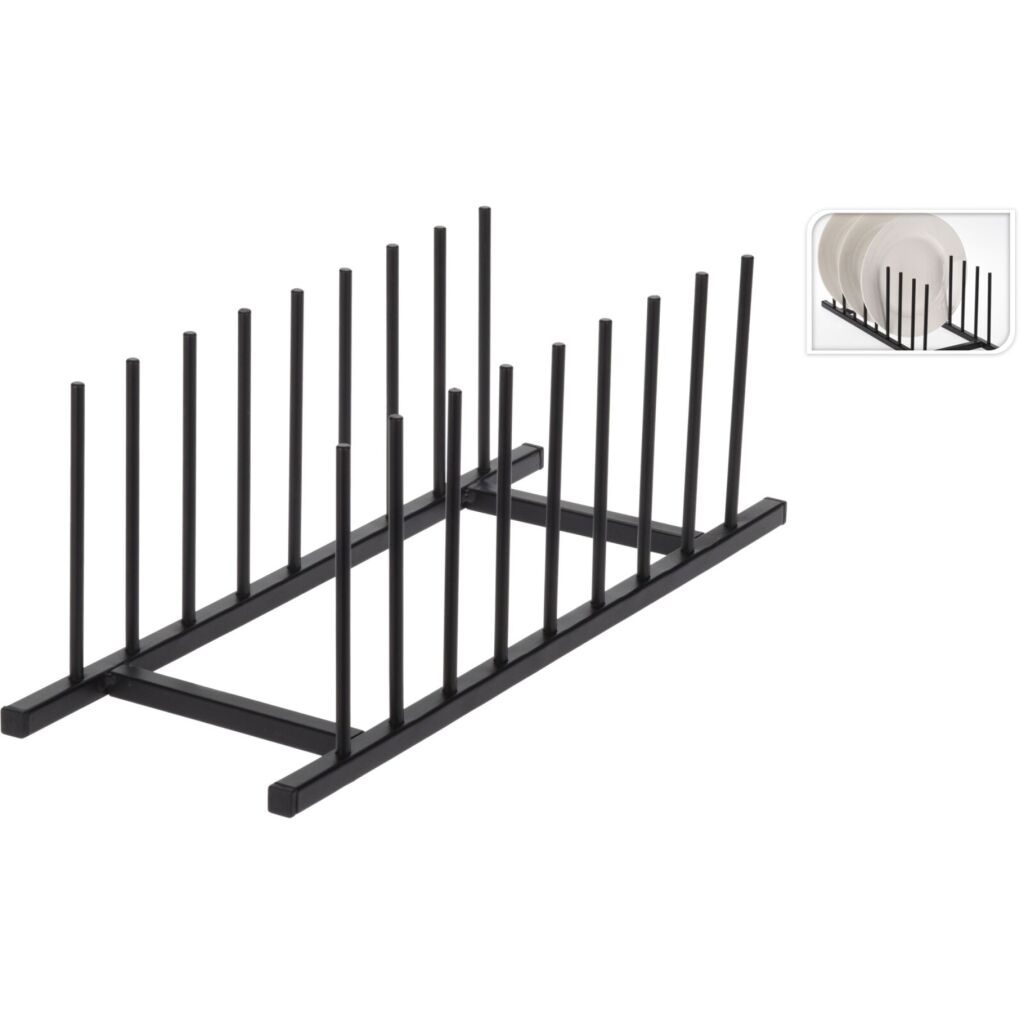 Metal Sign Holder 34.5x12.5 cm Black
