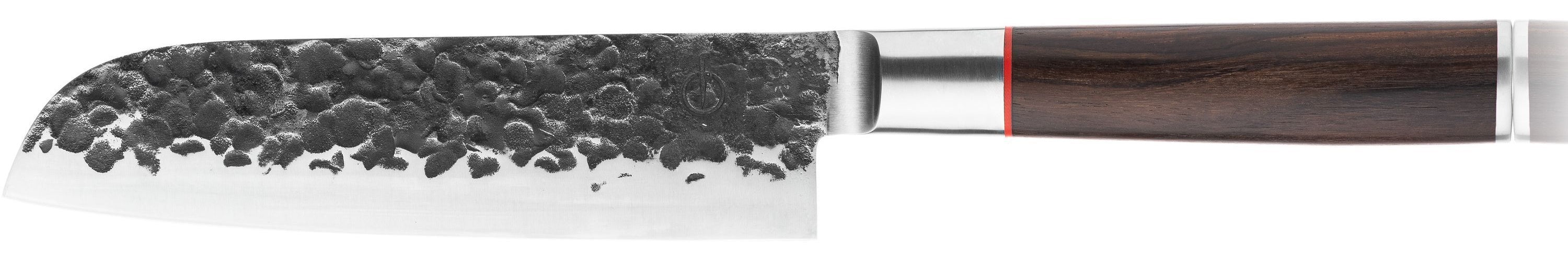 Couteau Santoku - FORGED - SEBRA - Acier japonais 440C - Manche en bois Dalbergia - L 18 cm afbeelding 4