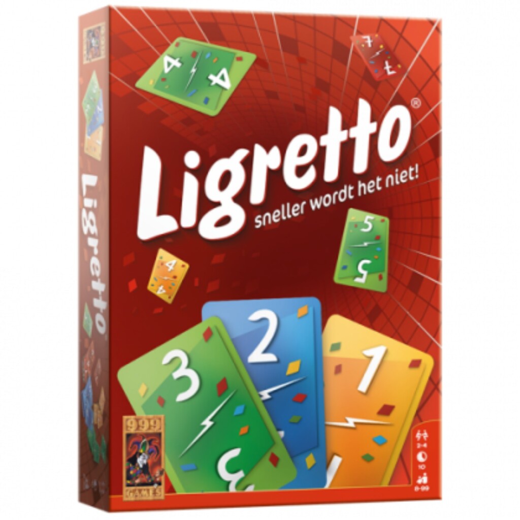 999 Games Ligretto Red - Fast-Paced Card Game for 2-12 Players