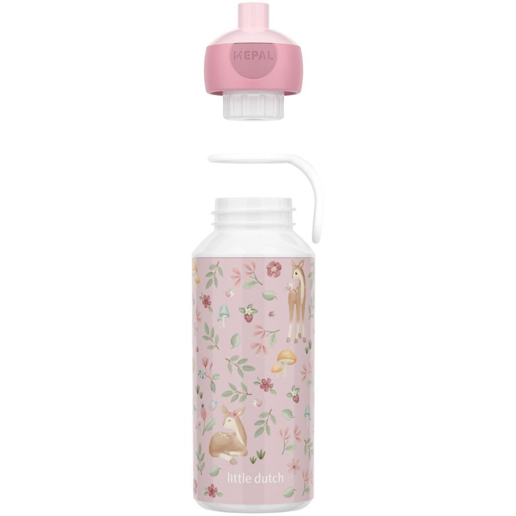 Mepal Pop-Up Drinking Bottle Little Dutch Fairy Garden 400 ml Pink
