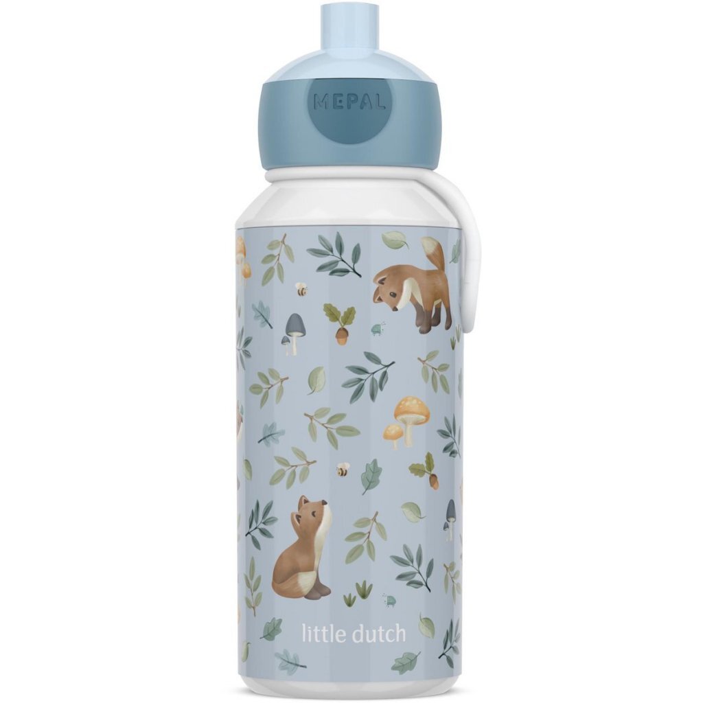 Mepal Pop-Up Drinking Bottle Little Dutch Forest Friends 400 ml Blue